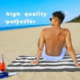 thumbnail image 5 of Exclusivo Mezcla 4-Pack Large Cabana Stripe Lightweight Soft Microfiber Beach Towels, Highly Absorbent Travel Pool Towel(Grey,30"x60"), 5 of 8