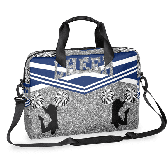Herdesigns Blue Cheerleading Laptop Bag for Women Men, Computer Case Briefcase Messenger Bags, 15-15.6 inch Laptop Sleeve Shoulder Bag