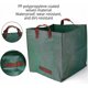 thumbnail image 3 of Bolsa para hojas de jardín, bolsa de transporte para hojas de jardín resistente a la suciedad, bolsa cuadrada, práctica bolsa de basura para deshierbe con asas para césped de jardín, 1 unidad, 3 of 5