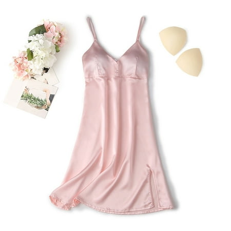 

YSEINBH Comfy Nightgown Women s Pajama Dresses Sleeveless Nightshirt Lightweight Soft Bathrobes Loose Sleepwear