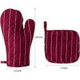 thumbnail image 3 of TEXIJUSO 4Pcs Oven Mitts and Pot Holders, Heat Resistant Oven Mitts Set with Pothholder,Heat Resistant Microwave Gloves Safe for Baking,Cooking, BBQ (Red), 3 of 14