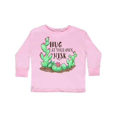 

Inktastic Hug At Your Own Risk Cacti and Succulents Gift Toddler Boy or Toddler Girl Long Sleeve T-Shirt