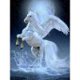 thumbnail image 1 of Cuadros Decorativos Cuadros de diamantes de imitación DIY pintura de diamante de taladro redondo completo de caballo blanco alado DIY Likrtyny embutido en tela, 1 of 9