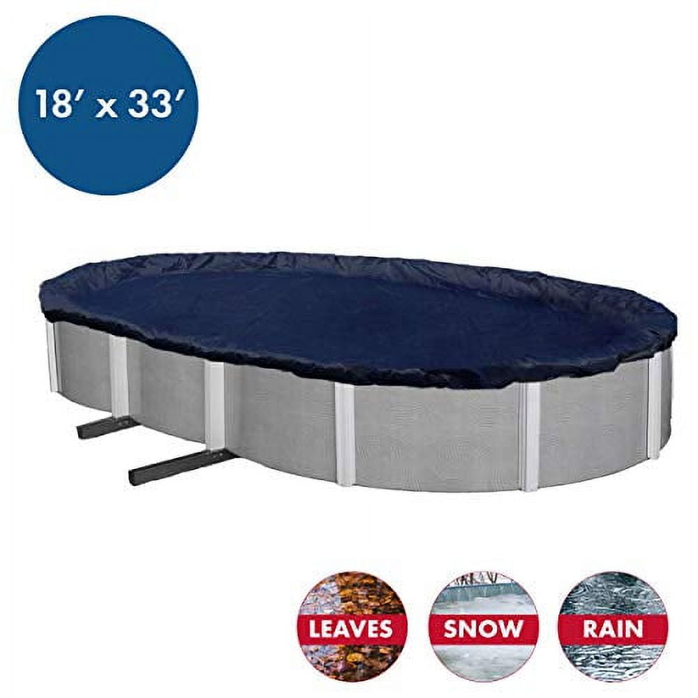 Winter Block Oval Winter Laminated Polyethylene Pool Cover, 15 x 21 ft. Aboveground Pool