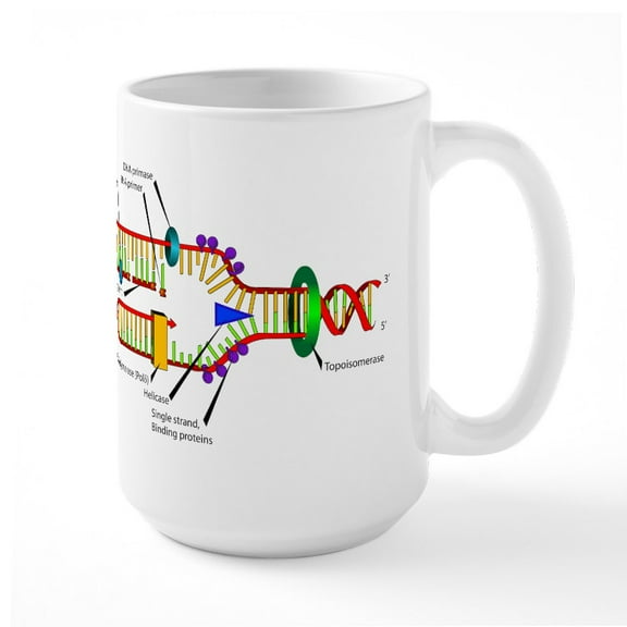 CafePress - DNA Synthesis Large Mug - 15 oz Ceramic Large White Novelty Mug