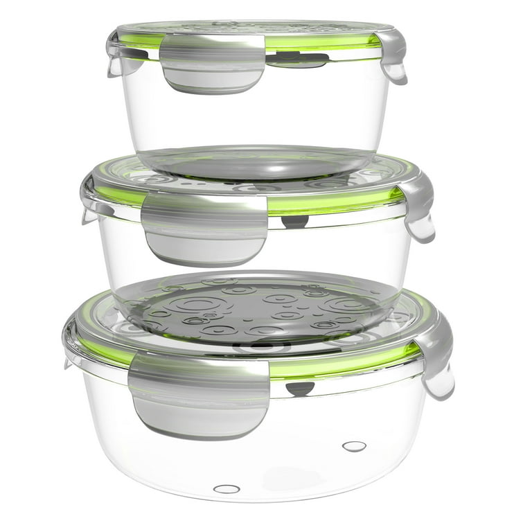 Glass Food Storage Containers-6-Pc. Set with Snap on Lids-Multi-Size Meal  Prep Bowls- Microwave, Dishwasher and Refrigerator Safe by Classic Cuisine  