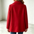 thumbnail image 5 of Fall Jackets for Girls Zaewscy Girls Double‑Breasted Wool Blend Coat Notched Lapel Long Sleeve Kids Casual Wool Outerwear Red 140, 5 of 9