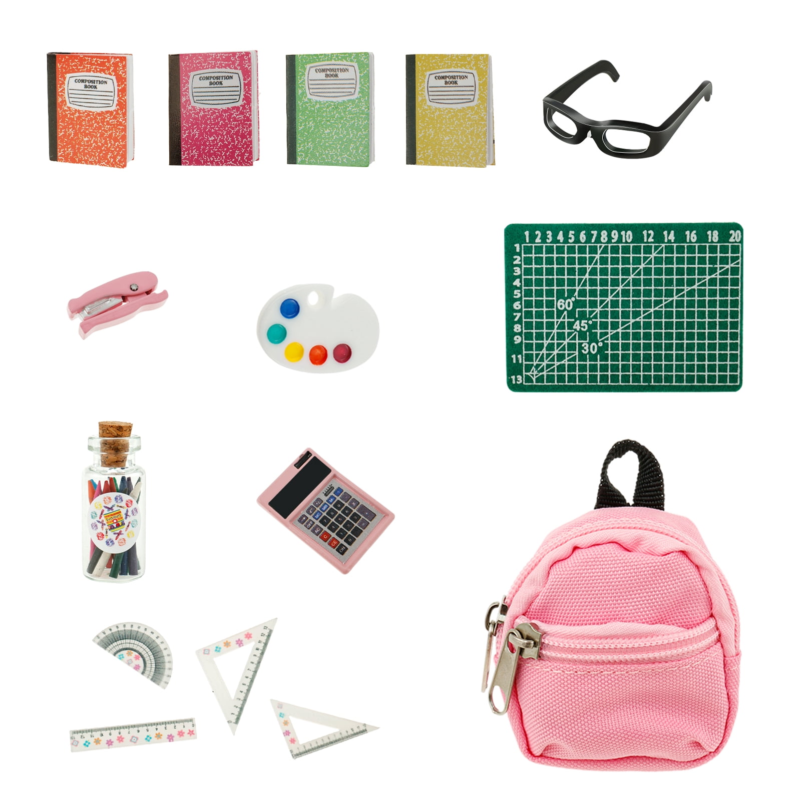 Miniature Dollhouse Stationery Set – 10-Piece High Simulation Pencil, Eraser & Notebook For DIY Scenes