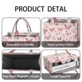 thumbnail image 4 of Large Capacity Tote Bag,Pink Butterfly Pattern Handbag Fashion Luxury Tote Bag,15.7"x13"x 5.1" Inches,Laptop Compatible, 4 of 6