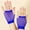 Blue, variant on Rhinestone Fishnet Gloves Fingerless for Women Sparkly Short Mesh Net Arm Sleeves Warmers for Halloween Party