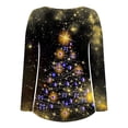 thumbnail image 4 of Qertyioot Sweat-Shirt d'Impression de Noël Femmes, Manches Longues Casual Mode Col Rond Pullover Tops, 4 of 5