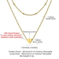 thumbnail image 6 of KeyStyle Layered Heart Initial Necklace for Women Gold Plated Alphabet Letter Necklaces Layered Ball Link Chains Mother's Day Anniversary Jewelry Gift for Her, 6 of 10