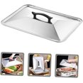 thumbnail image 2 of 1PCS Fish Grill Tray Cover Basting Cover for Plancha Bache Barbecue Grill Covers Baking Pans Frying Pan Rectangular Cover, 2 of 5