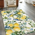 thumbnail image 3 of Lemon Bird Large Area Rugs for Bedroom Living Room, Soft Non Slip Carpet Bedside Rug, Watercolor Yellow Green Foliage Flower Leaf Rectangular Floor Cover Kitchen Accent Rug 2.7'x5' for Office, 3 of 9