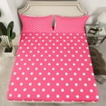 thumbnail image 2 of Manfei Polka Dots 4pcs Bed Sheets for Female Men,Minimalist Mid Century King Sheets,Cartoon Geometric Circle Super Cozy Sheet Set,Lightweight Room Decor, 2 of 7