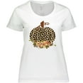 thumbnail image 3 of Inktastic Cheetah Print Pumpkin Women's Plus Size T-Shirt, 3 of 5