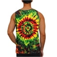 thumbnail image 4 of BLTIBY Men's Tank Top Tie Dye Graphic Sleeveless Beach Shirts Crew Neck Pullover Blouse for Vacation Gym Running Workout Army Green XL, 4 of 6