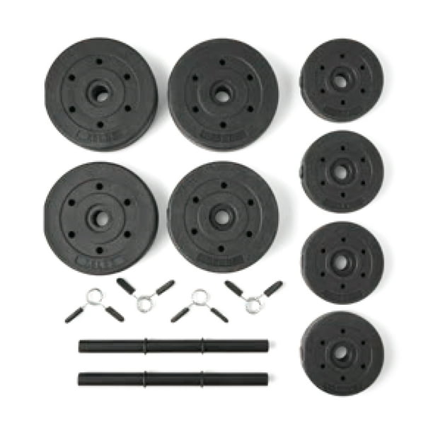 Athletic Works 40lb Adjustable Vinyl Dumbbell Set - Walmart