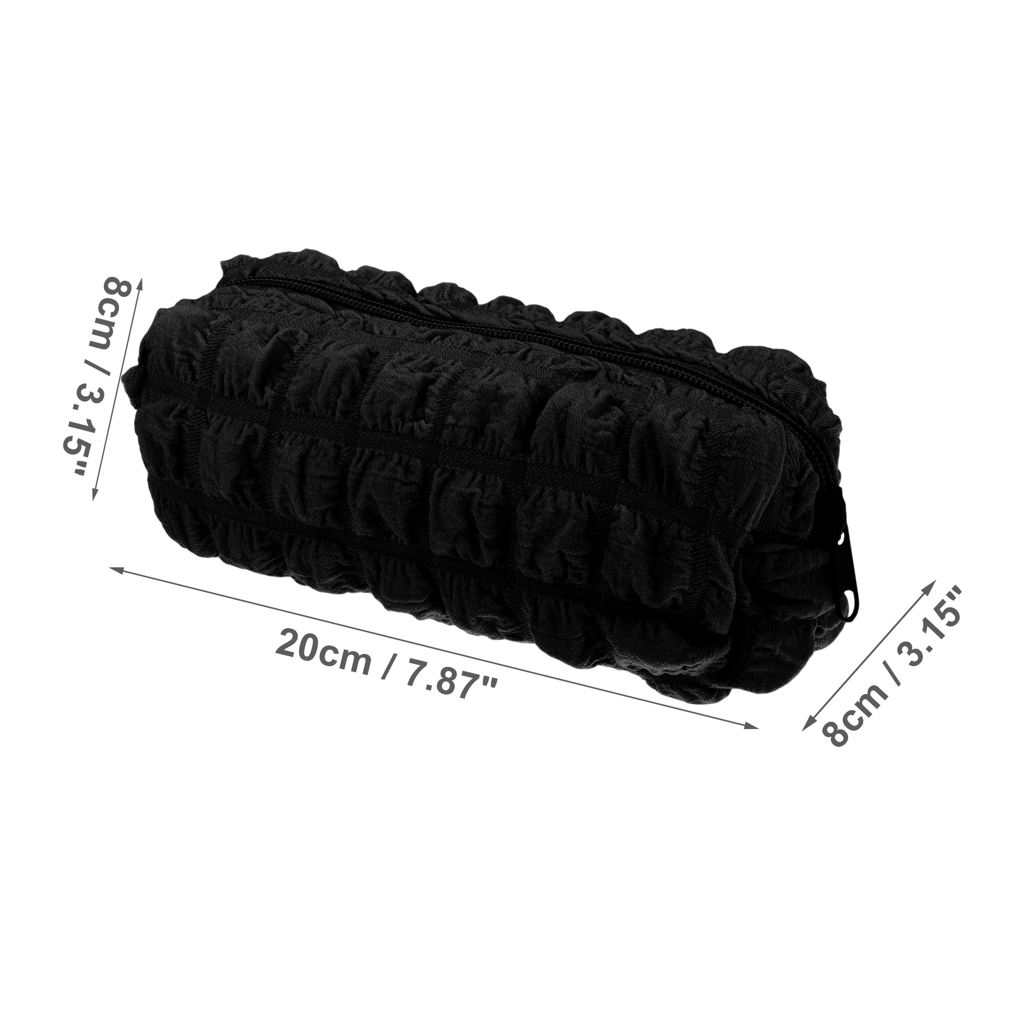 Unique Bargains 1Pc Women Durable Cloud Storage Makeup Bag for Vacation Camping Black
