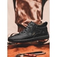 thumbnail image 2 of Clohoo Brand Edition Hand-stitched Soft Leather Casual Shoes For Men, Slip-resistant, Wear-resistant, Shock Absorbent, Comfortable, Breathable Men's B, 2 of 4
