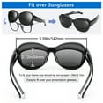 thumbnail image 5 of TINHAO Polarized Sunglasses Over Glasses, Wrap Around Cat Eye Sun Glasses Fit Go Over Shades for Driving, 5 of 7