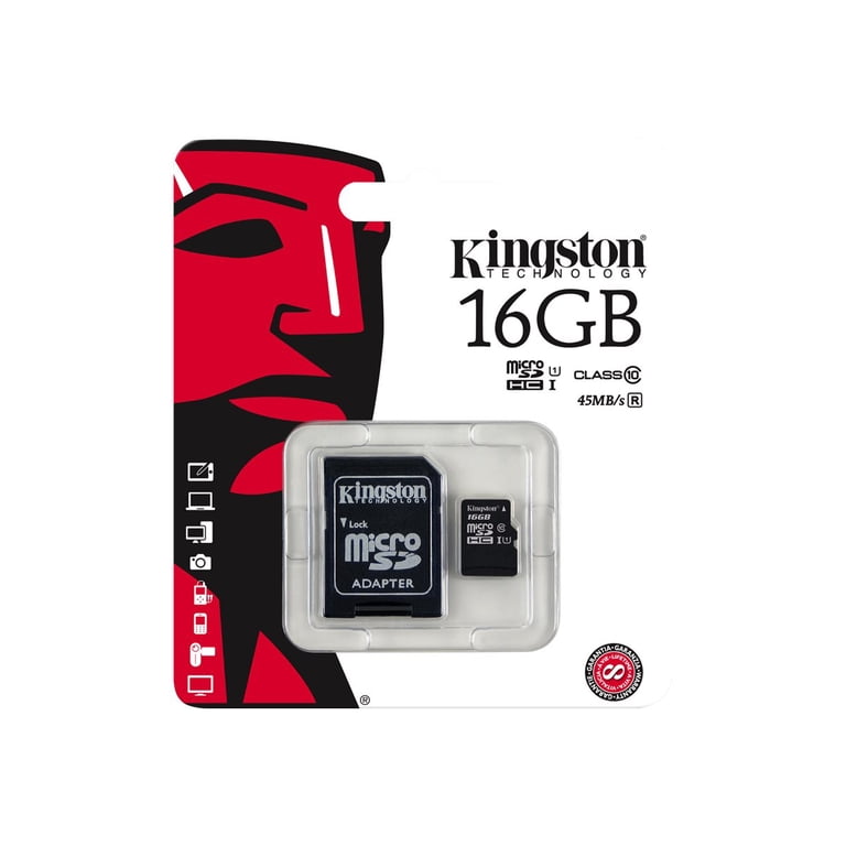 Kingston - Flash memory card (microSDHC to SD adapter included