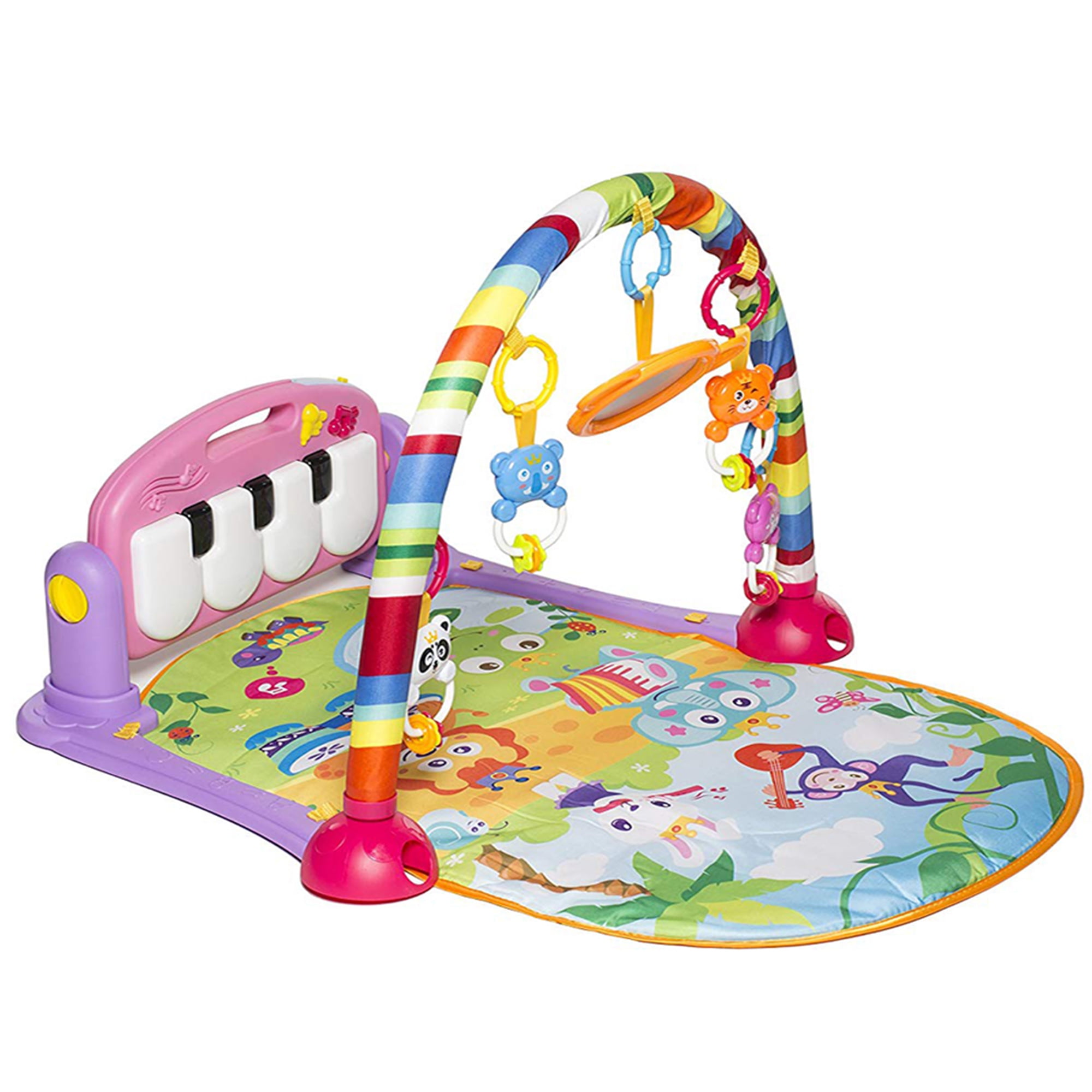 KARMAS PRODUCT Activity Kick and Play Mat Gym with Piano for Baby 036 Months, Light and Music