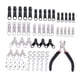 thumbnail image 1 of Kit de reparación de cremallera de 85 piezas con herramienta de alicates de instalación de cremallera Kit de fijación de cremallera de, 1 of 9