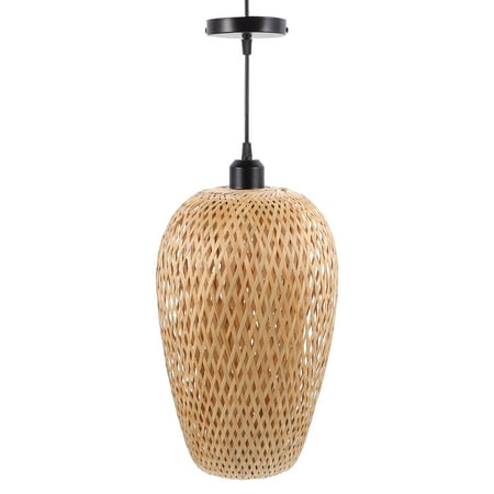 

Classical Bamboo Weaving Indoor Ceiling Light Natural Farm Style Ceiling Light Lampshade