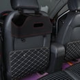 thumbnail image 1 of Raindrops Car Rear Seat Organizer Black Storage Box with Tissue Holder and Cup Holder for Car Back Seat, 1 of 8