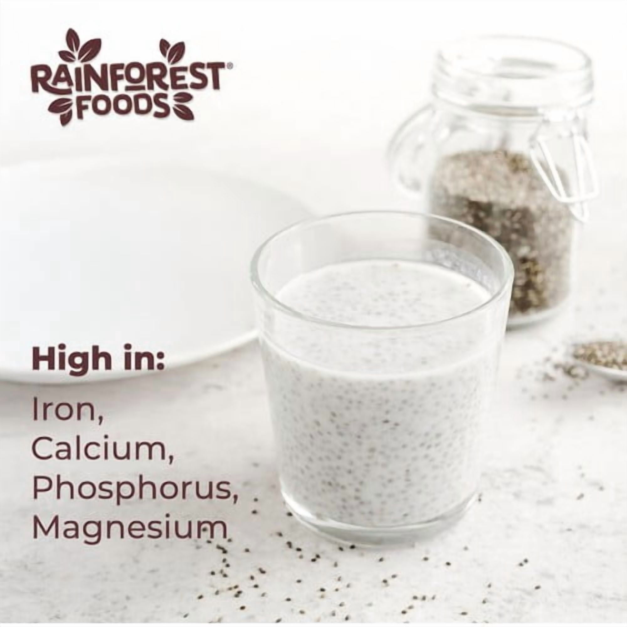 Rainforest Foods Organic Chia Seeds 300g, British Import (Pack of 3)