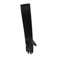 thumbnail image 3 of Guantes largos para mujer de los años 20, manoplas de dedo completo para fiesta de noche, elegante guante de ópera Negro + Dorado Talla Única, 3 of 7