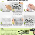 thumbnail image 5 of Dorme Shower Caddy 4 Pack,Adhesive Shower Organizer for Bathroom Storage&Home Decor&Kitchen,No Drilling,Large Capacity,Rustproof Stainless Steel Bathroom Organizer,Shower Shelves for Inside Shower, 5 of 8