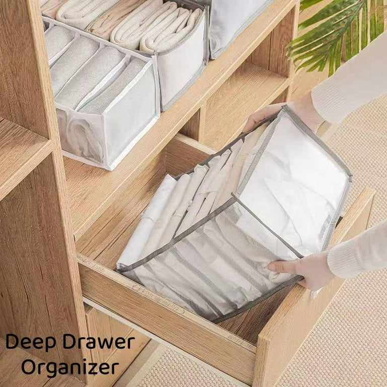 MECHON Clothes Organizer for Wardrobe Cupboard Organizer for Clothes  Foldable and Stackable Closet Organizer Drawer Organizer