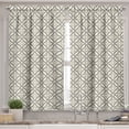 thumbnail image 2 of Ambesonne Circles Valance & Curtain, Prehistoric Latticework, 55"x24", Dimgray and Beige, 2 of 7