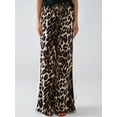 thumbnail image 6 of Women'S Cheetah Print Wide Leg Baggy Pants Y2k Side Loose Streetwear Trousers Brown & White. S, 6 of 8