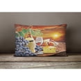 thumbnail image 4 of Chianti, Pears, Wine and Cheese Canvas Fabric Decorative Pillow, 4 of 4