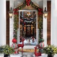thumbnail image 4 of Reusable Christmas Door Cover – Holiday Scene Door Curtain Drapery, Washable Banner Backdrops for Front Door or Entryway Easy Install Winter Decor, 4 of 5