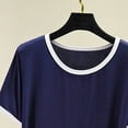 thumbnail image 4 of FchengtaiS 2 Piece Pajamas Sets for Women Short Sleeve Sleepwear Summer Short Sleeve Tops and Shorts Pjs Lounge Set, 4 of 5