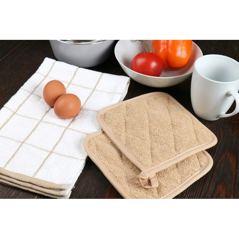 Pot Holder for Kitchen-Heat Resistant Cottonwaded Pot Holders-Set of 2 –  Mithra Garments