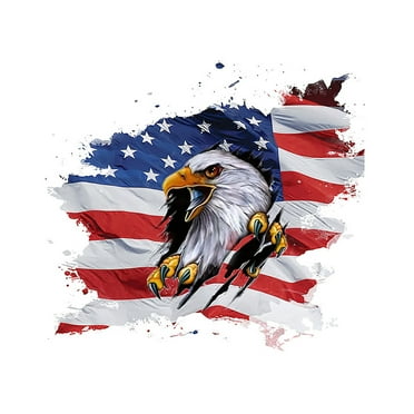 Tainini American Eagle USA Flag Car Decal, Window , Auto Bumper Sticker Vinyl Decal for Car Truck Boat Support US Military