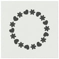thumbnail image 1 of Cute Flower and Heart Circle Frame DIY Cookie Wall Craft Stencil - 11.5 Inch, 1 of 5