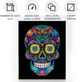 thumbnail image 5 of Diamond Dotz Neon Flock Sugar Skull Diamond Painting Kits for Adults - Colorful Diamond Art Kits a Relaxing Creative Craft Kit with Dotz Gems 18x14, 5 of 7