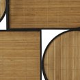 thumbnail image 4 of DecMode Brown Bamboo Shapes Geometric Wall Decor with Slatted Wood Design, 4 of 7