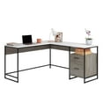 thumbnail image 4 of Pemberly Row Contemporary Engineered Wood/Metal L-Desk in Mystic Oak, 4 of 14