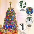 thumbnail image 5 of Topeakmart 4.5ft Pre-lit Spruce Artificial Christmas Tree with 150 LED Lights, Green, 5 of 8