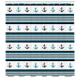 thumbnail image 3 of Ambesonne Anchor Shower Curtain, Anchor Hipster, 69"Wx70"L, Blue Black White, 3 of 3
