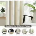 thumbnail image 7 of Blackout Curtains 63 inch Length for Bedroom 2 Panels Set Cotton Cream Curtains Grommet Bedroom Curtains for Living Room Thermal Insulated Room Darkening Curtains (Beige, 42 x 63 Inch), 7 of 7