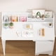 thumbnail image 5 of De madera para niños escritorio y chair set con hutch y almacenamiento gabinete para children's study, 5 of 5
