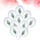 thumbnail image 5 of FELTECHELECTR 10 globos decorativos con estampado de cactus para fiestas hawaianas, festivales y reuniones (12 pulgadas), 5 of 6